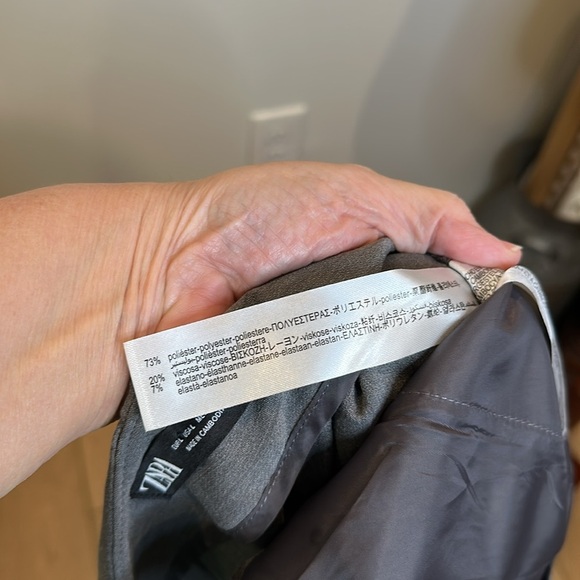 ZARA WIDE LEG TROUSER IN DARK GREY SIZE LARGE EXC CONDITION - Picture 9 of 9